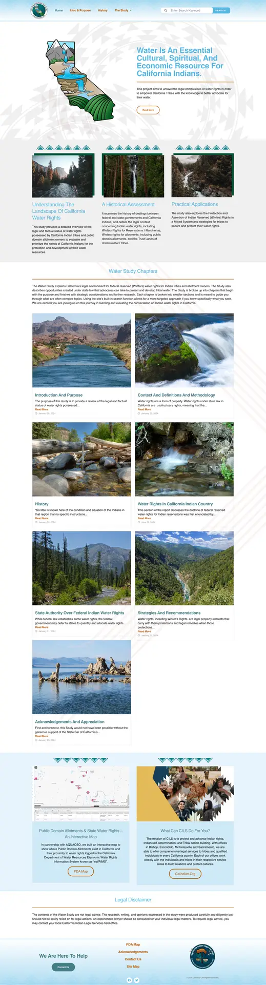 water-calindian-org-homepage